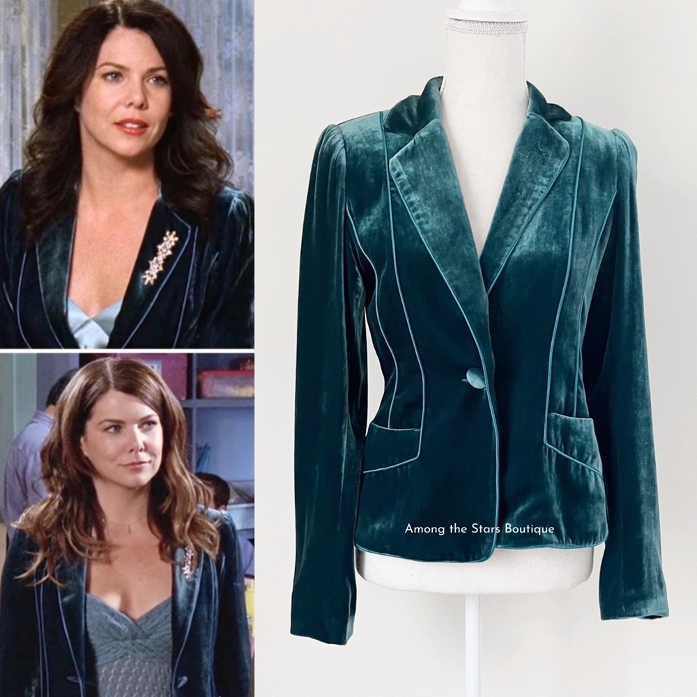 Extremely Rare Teal Velvet Blazer ASO Lorelai Gilmore in Gilmore Girls